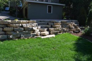 Limestone Retaining Wall & Steps