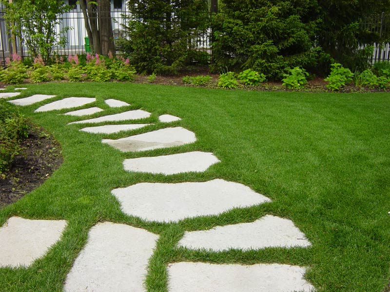Large Sheet Flagstone Path - Sprout Landscape and Garden Design
